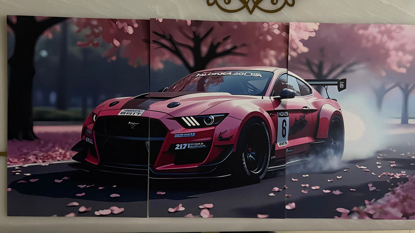 Mustang Split Poster