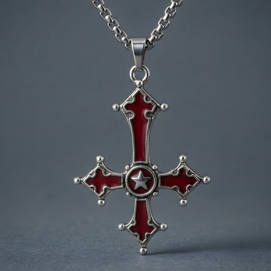 Red Satanic Cross