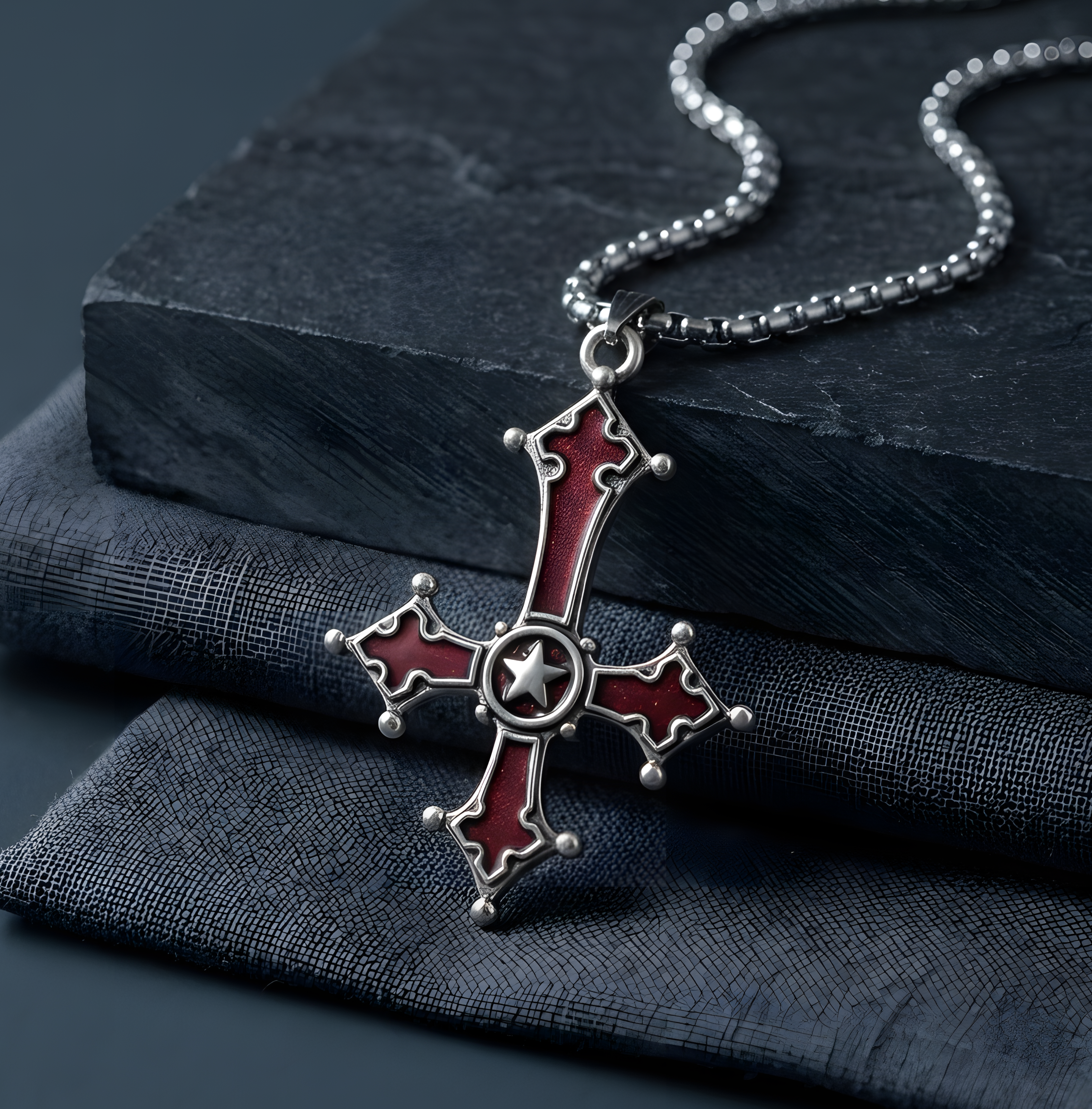 Red Satanic Cross