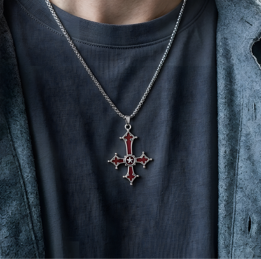 Red Satanic Cross