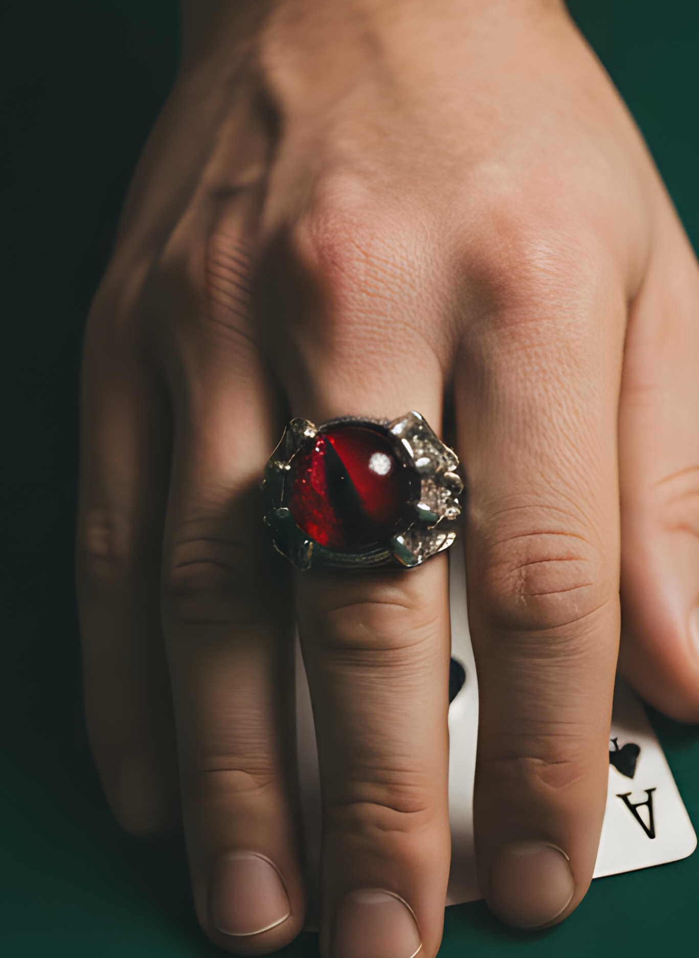 Red-Eyed Gothic Ring