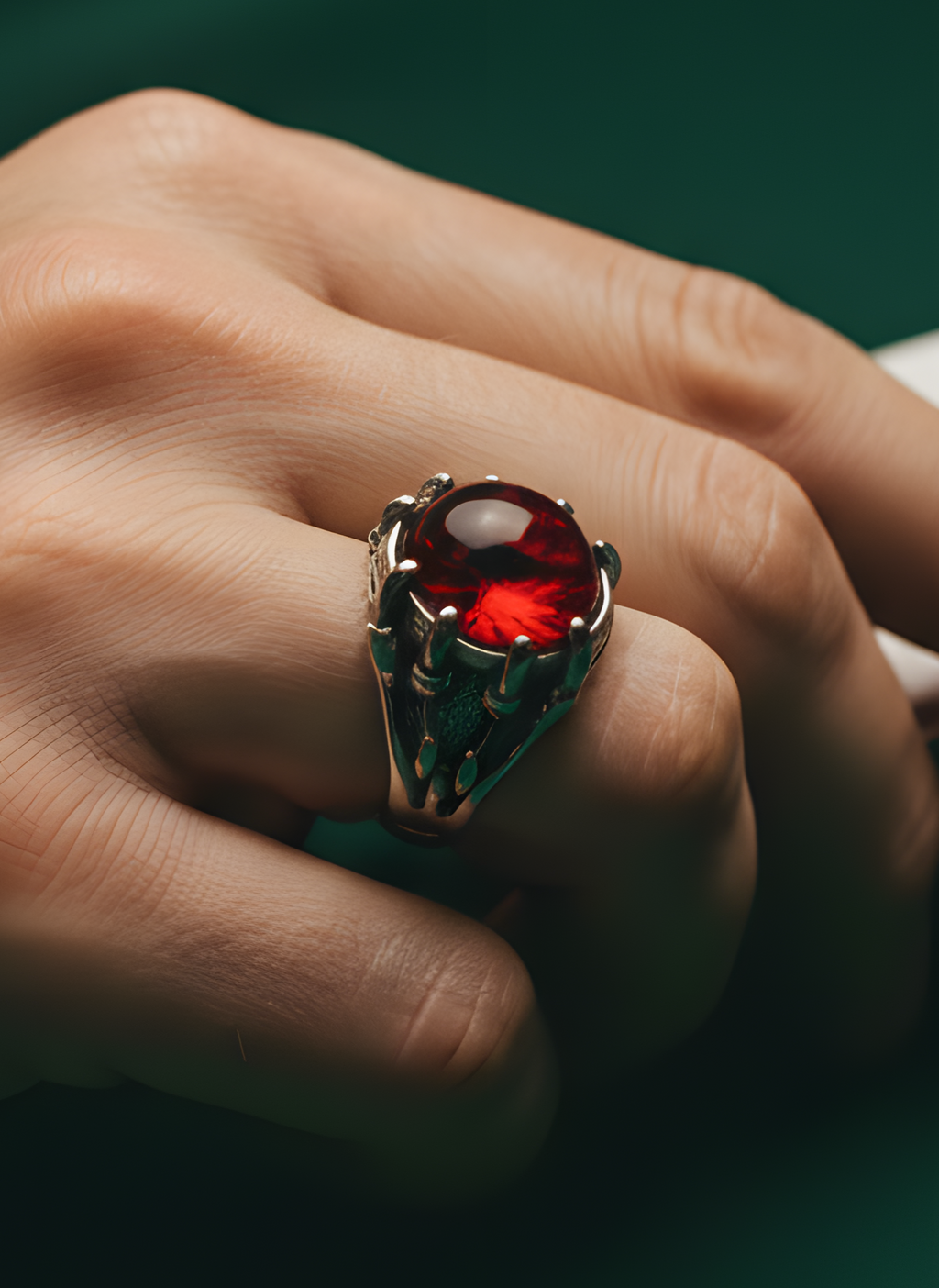 Red Gothic Ring